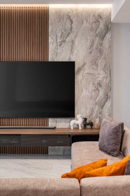 Contemporary Living Room at 34 lorong changi 107