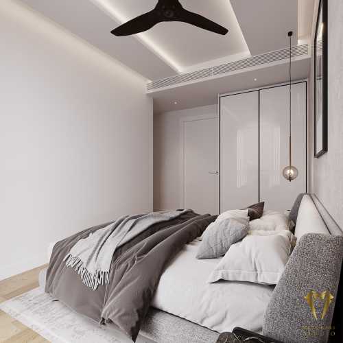 Contemporary Bedroom at riviere condo