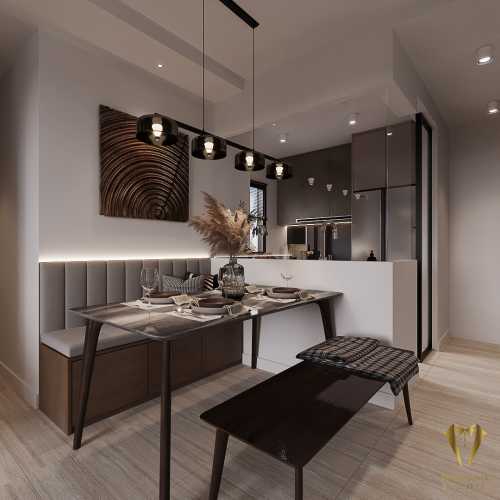 Contemporary Dining Room at Florence condo