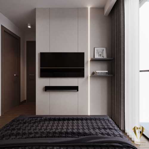 Contemporary Bedroom at Florence condo