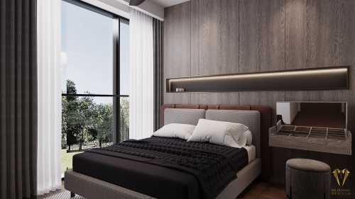 Contemporary Bedroom at Florence condo