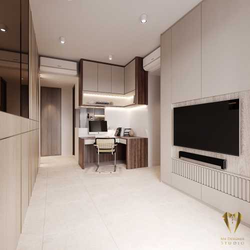 Contemporary Living Room at 11 silat south avenue residence
