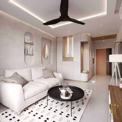 Scandinavian Living Room at 126 tengah drive