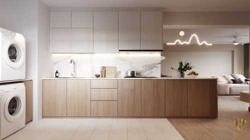 Contemporary Kitchen at tengah park clover