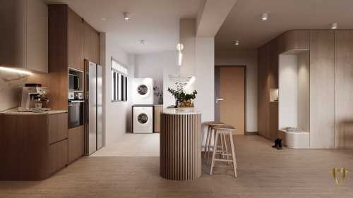 Contemporary Kitchen at tengah park clover