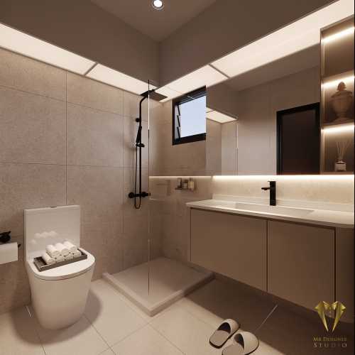 Contemporary Bathroom at tengah park clover