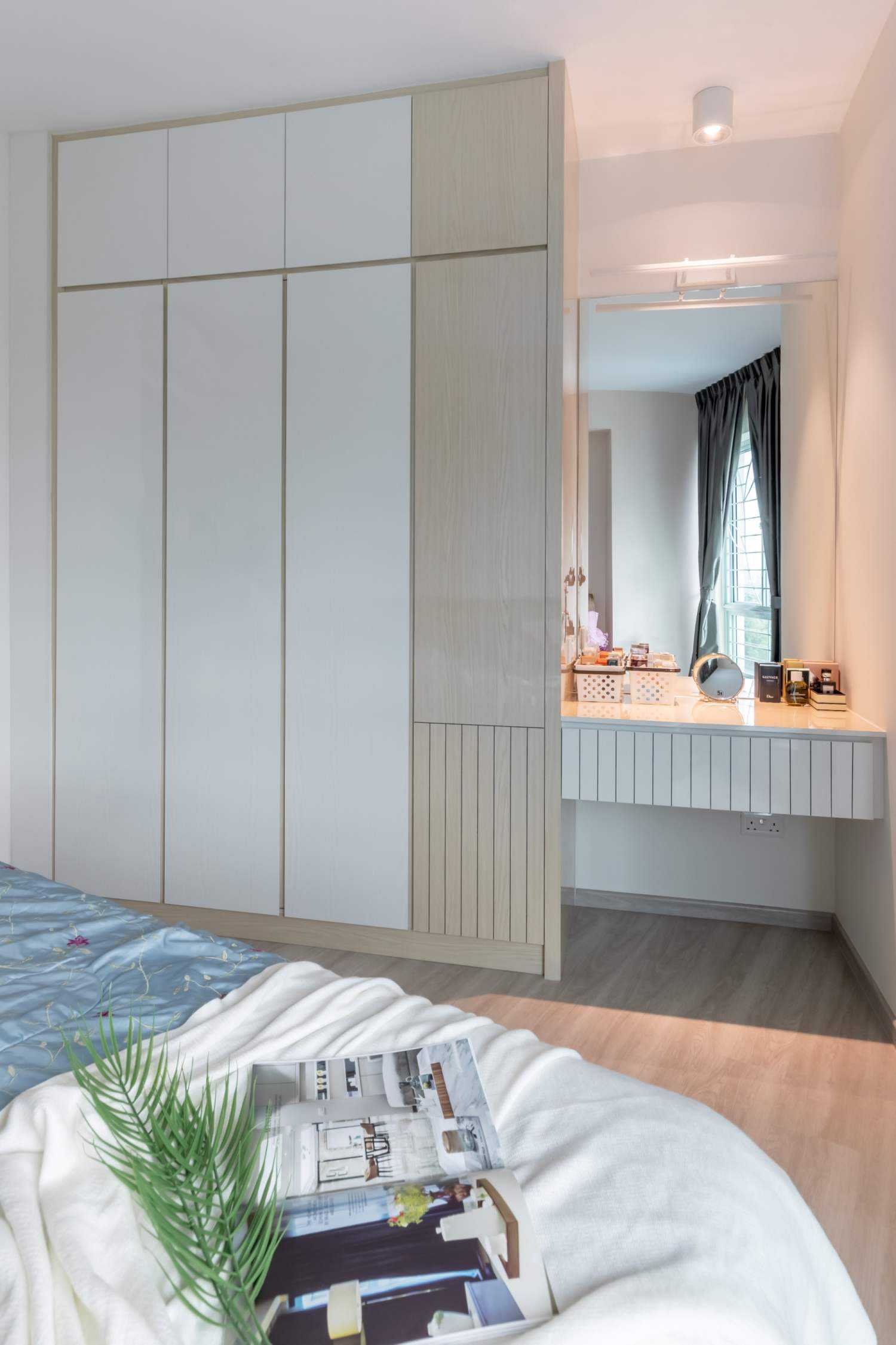 Minimalist Bedroom with Wardrobe and Bedroom Dresser