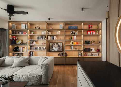 Contemporary Living Room at 1B Cantonment Road (Evelyn)