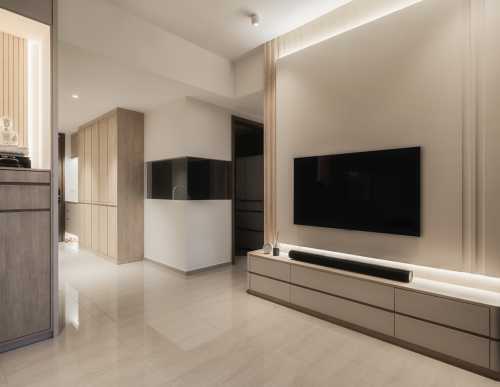 Contemporary Living Room at 22 Sumang Walk (Evelyn Wang)