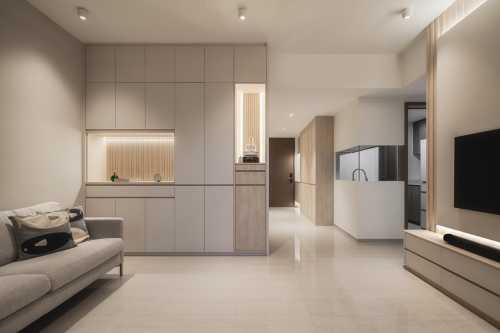 Contemporary Living Room at 22 Sumang Walk (Evelyn Wang)