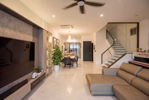 Contemporary Living Room at Metropole Drive