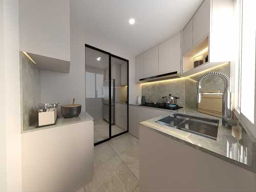 Minimalist Kitchen at The Eden at Tampines