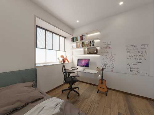 Minimalist Bedroom at The Eden at Tampines
