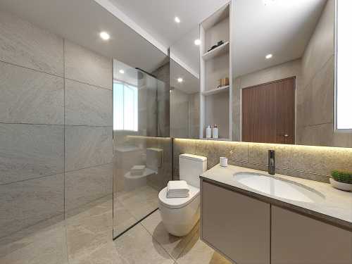 Minimalist Bathroom at The Eden at Tampines