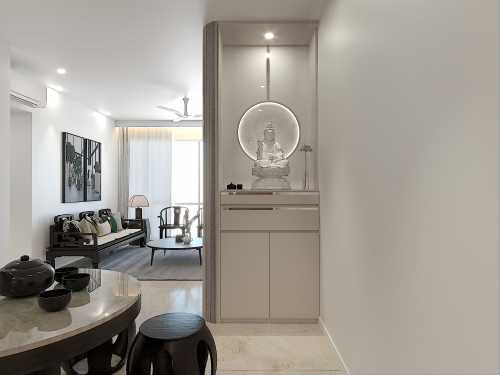 Minimalist Living Room at The Eden at Tampines
