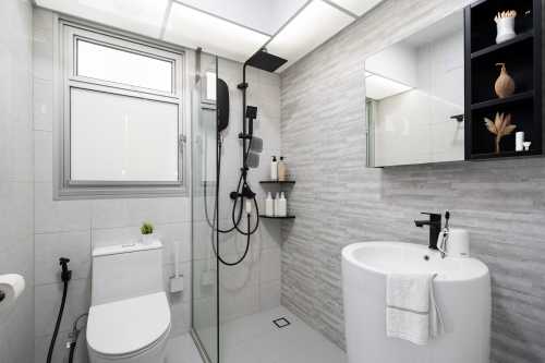 Minimalist Bathroom at Yishun | Casa Spring