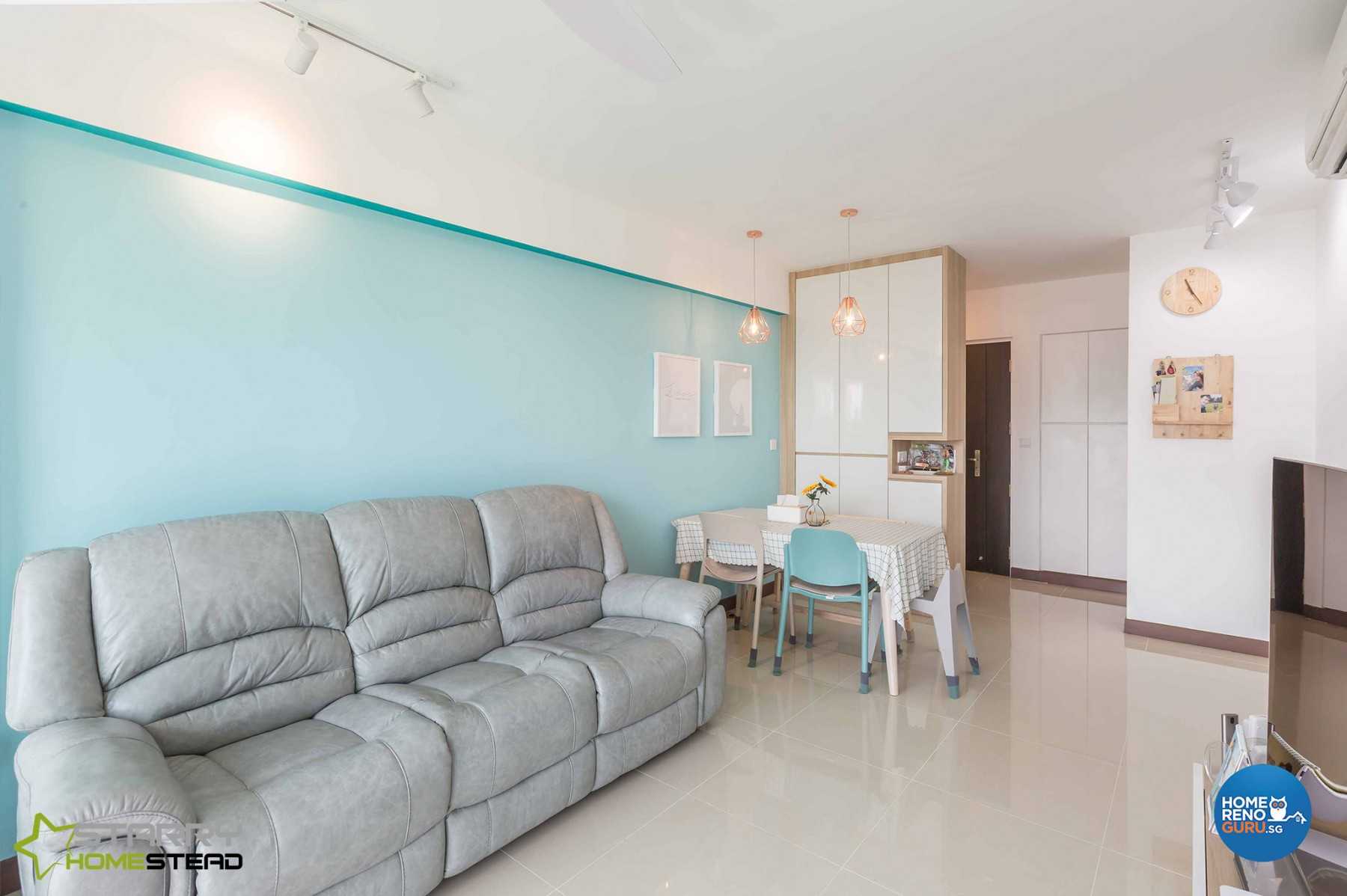 Modern Dining Room with Sofa and Dining Chairs