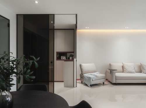 Contemporary Living Room at 425B Northshore Crescent  (Liz)