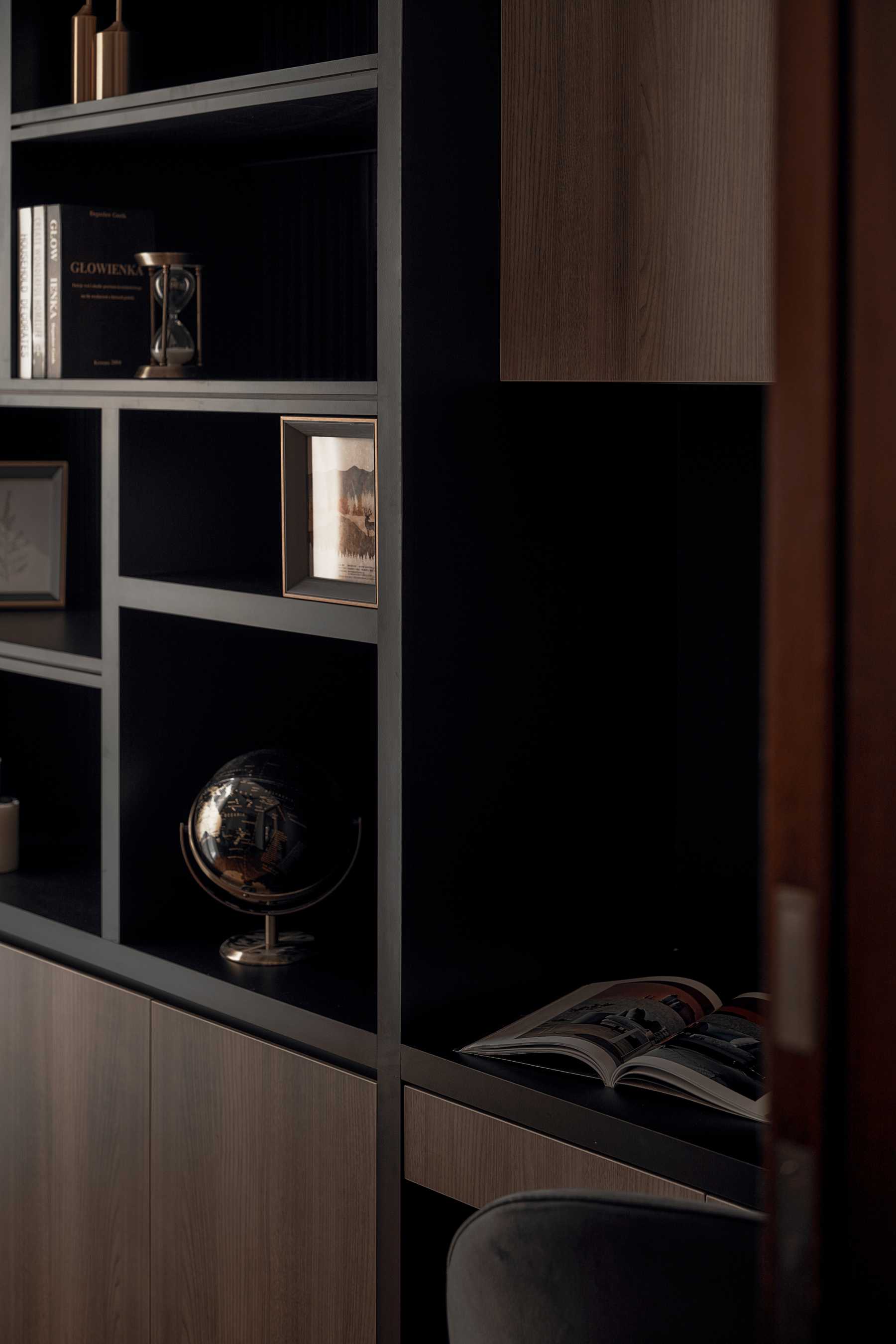 Modern Study with Bookshelf and Desk