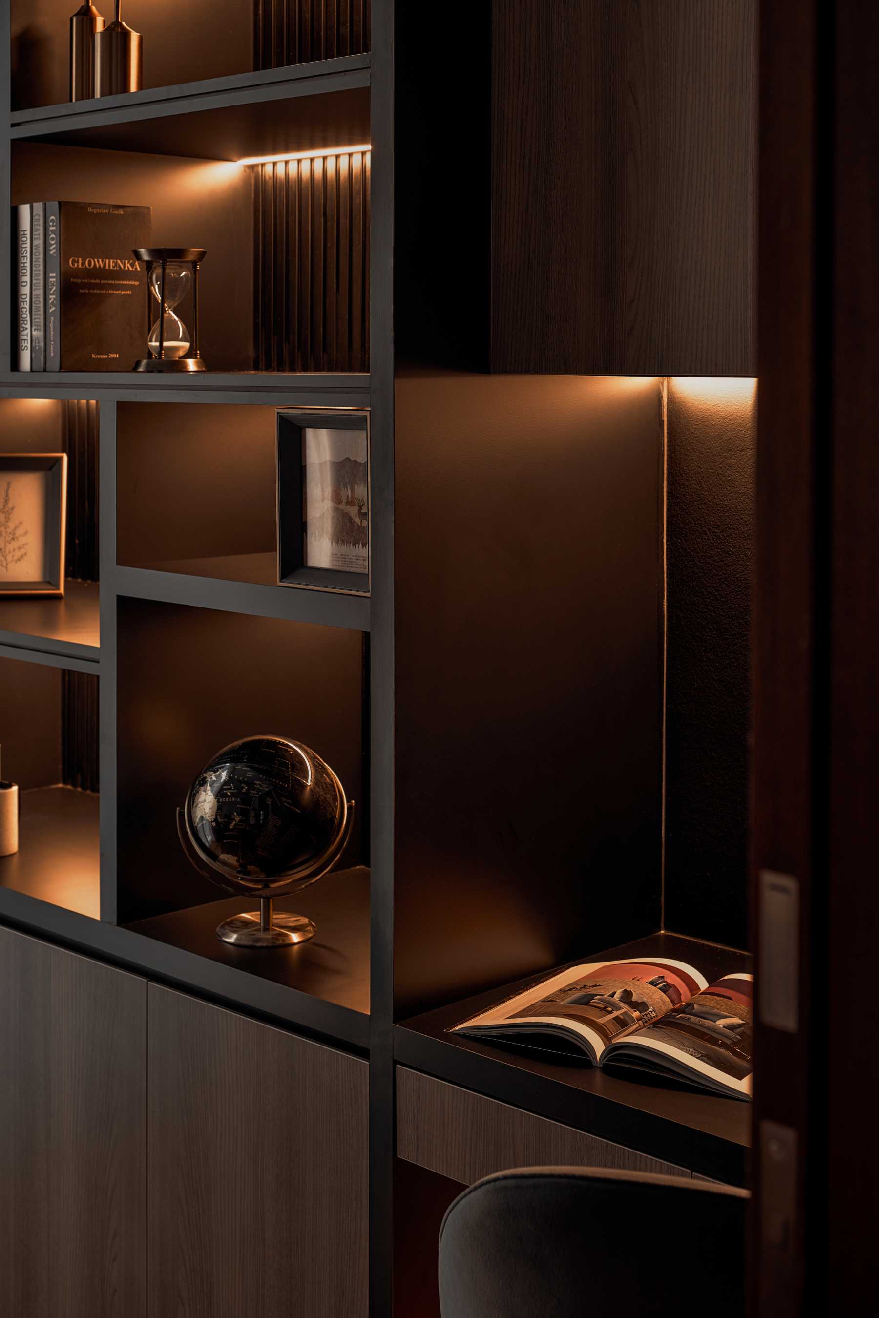 Modern Study with Desk and Desk Chairs