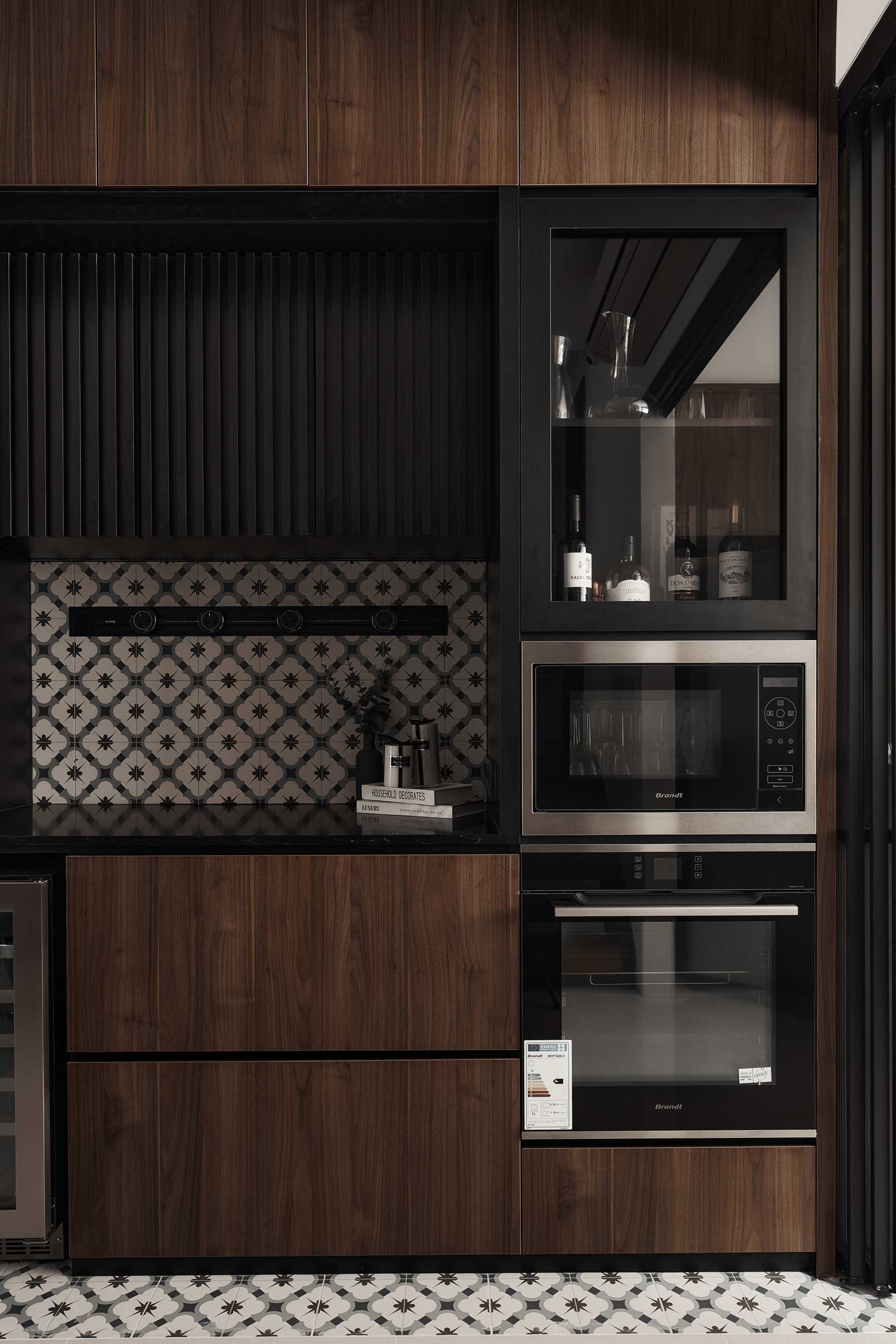 Modern Kitchen with Kitchen Accessories and Dishwasher