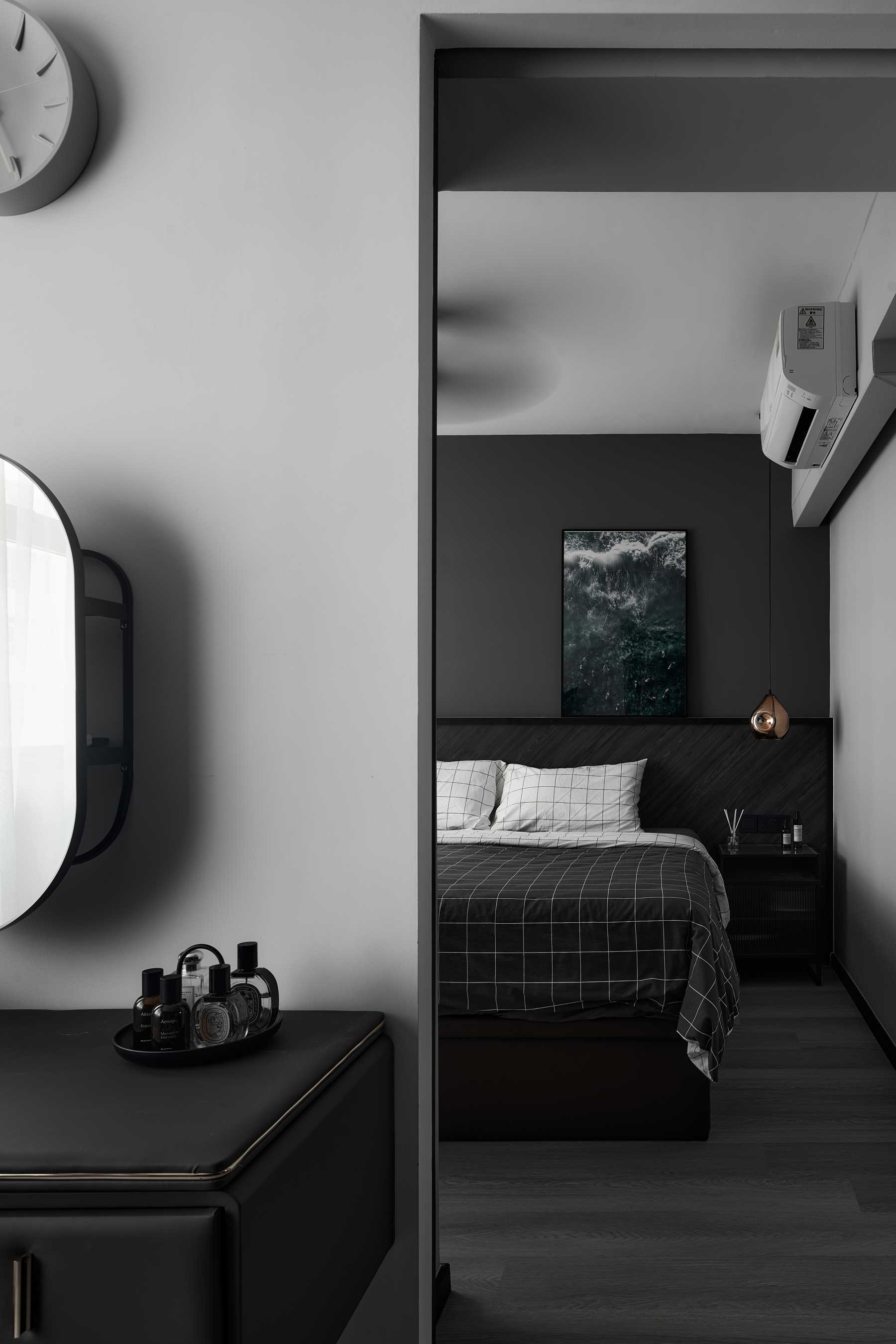 Modern Bedroom with Platform Bed and Queen Bed