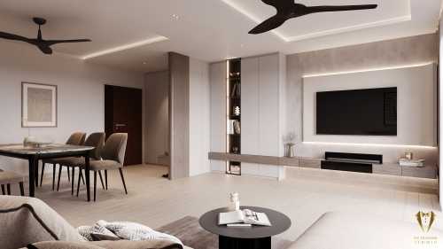 Contemporary Living Room at 175B seng kang east drive