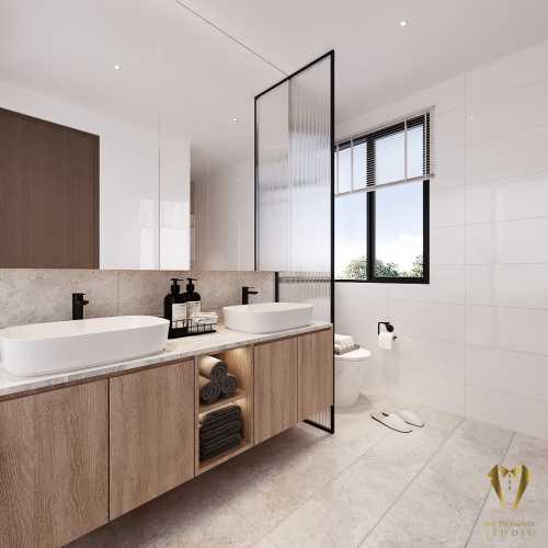 Scandinavian Bathroom at Eco santuary 61 chestnut drive