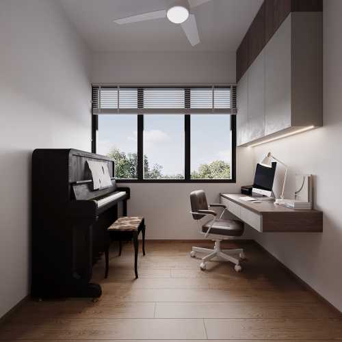 Modern Home Office at Piermont Grand Condo