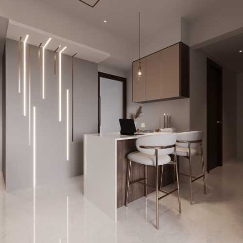 Modern Dining Room at Piermont Grand Condo