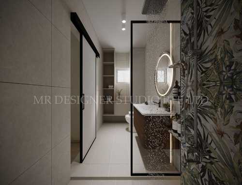 Contemporary Bathroom at 506 Serangoon North Avenue 4