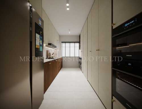 Contemporary Kitchen at 506 Serangoon North Avenue 4