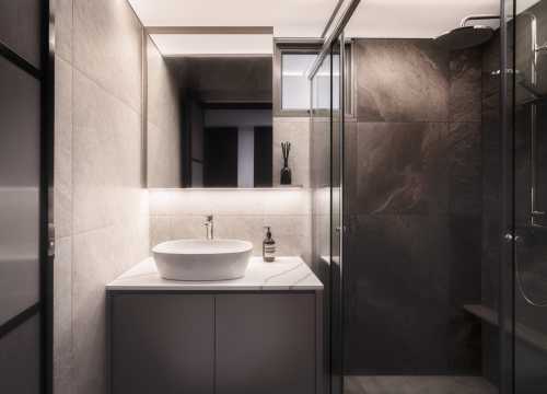 Contemporary Bathroom at 315A Punggol Way (Liz)