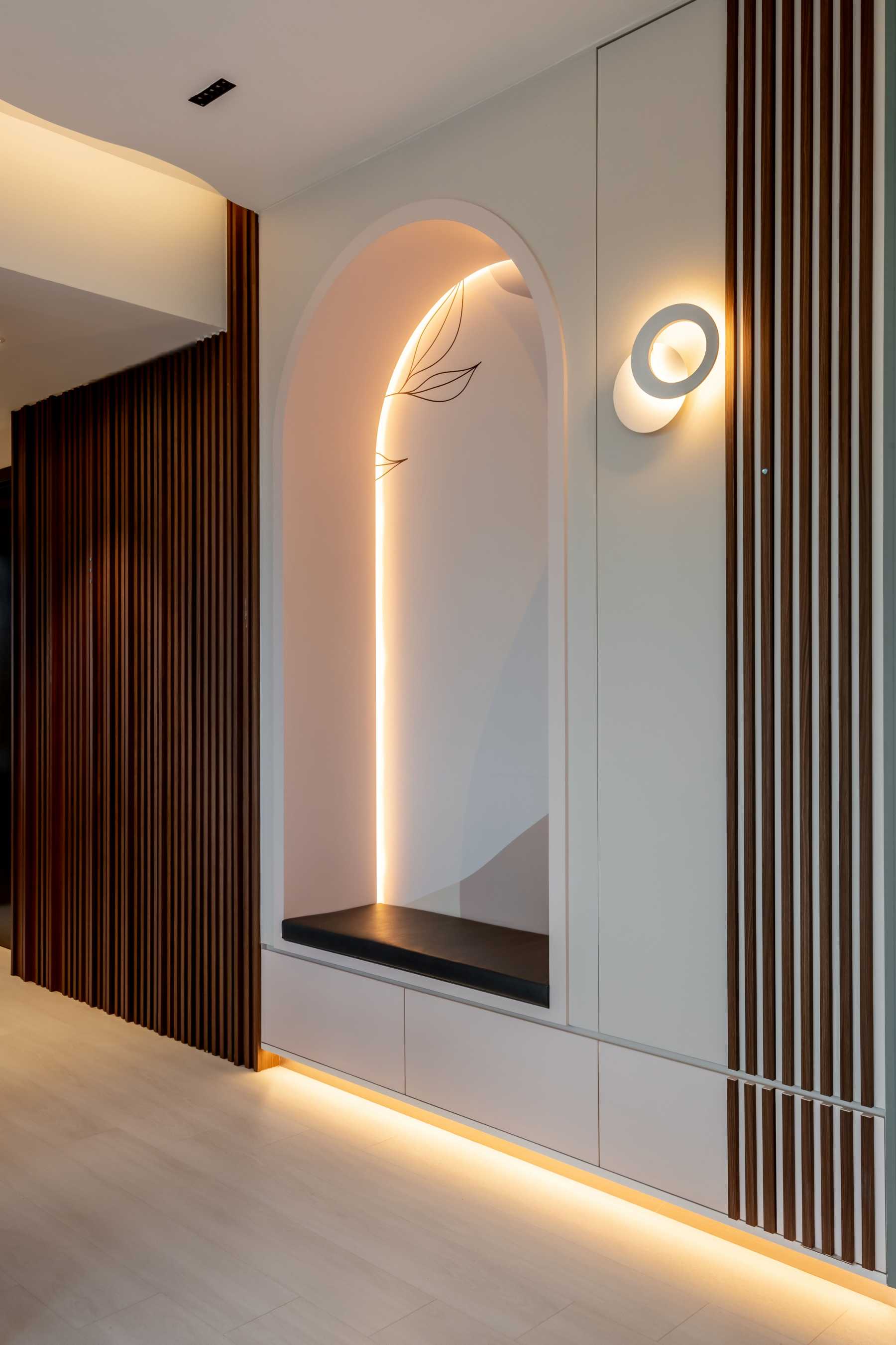 Modern Entryway with Small Storage and Shoe Cabinets