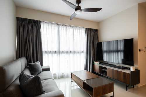 Scandinavian Living Room at 612 Punggol Drive