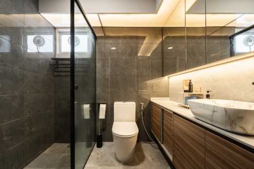 Scandinavian Bathroom at 612 Punggol Drive