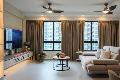 Contemporary Living Room at Punggol Way