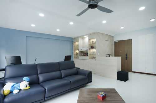 Contemporary Living Room at Tampines St 61