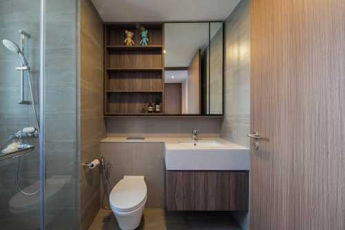 Contemporary Bathroom at 3 Bedroom EC @ Piermont Grand