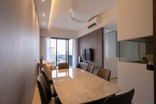 Contemporary Dining Room at 3 Bedroom EC @ Piermont Grand