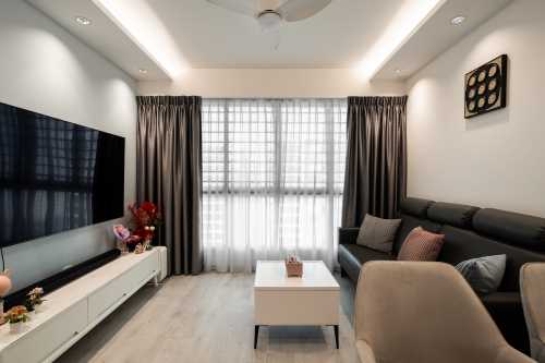 Modern Living Room at Punggol Drive