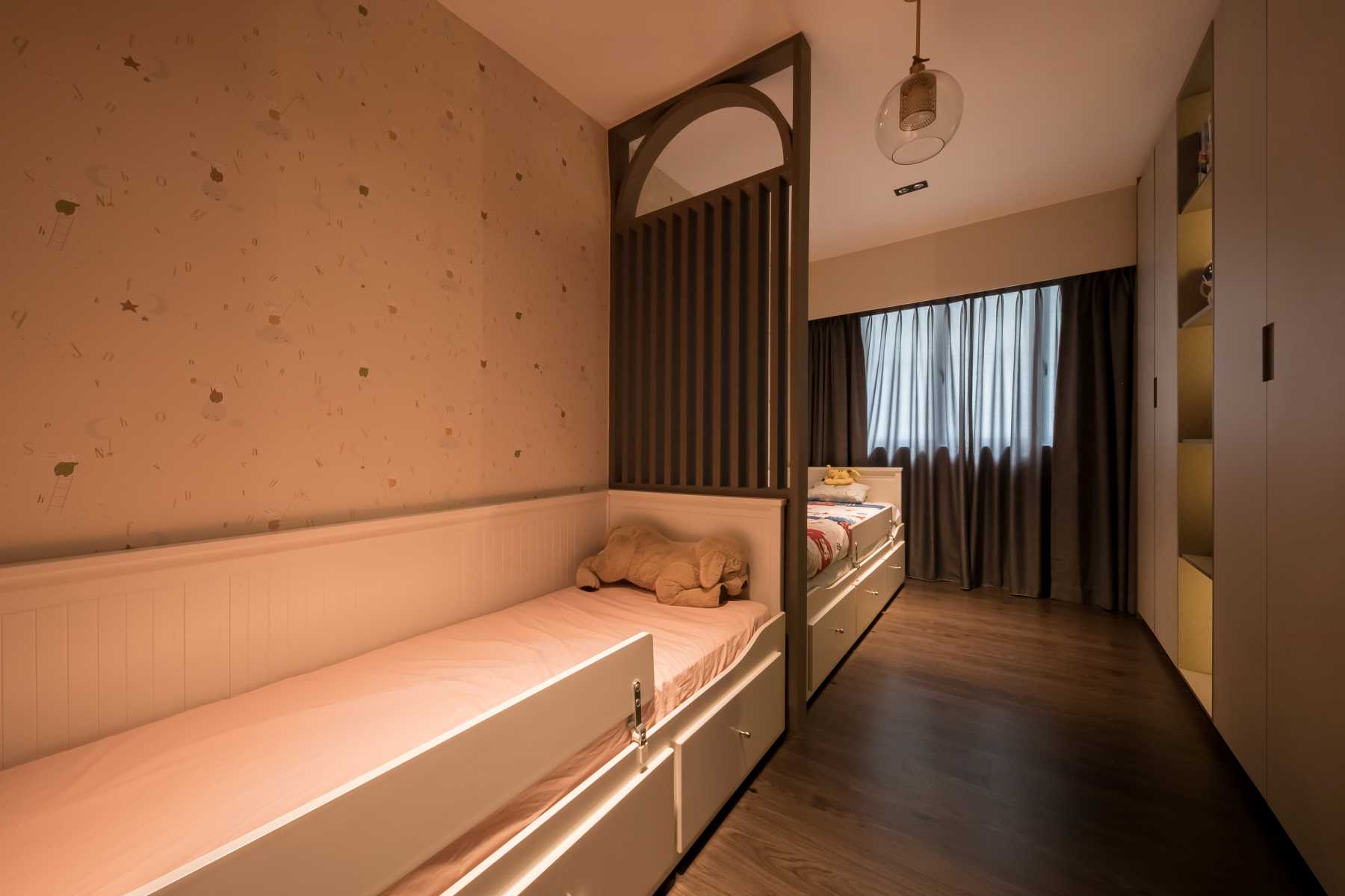 Contemporary Kids Room with Toys and Children's Storage