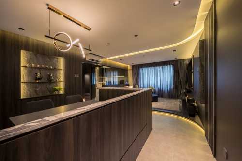 Contemporary Living Room at Resale 5 Room HDB @ Tiong Bahru