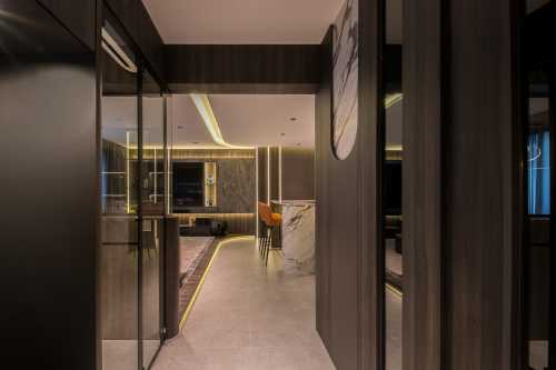 Contemporary Living Room at Resale 5 Room HDB @ Tiong Bahru