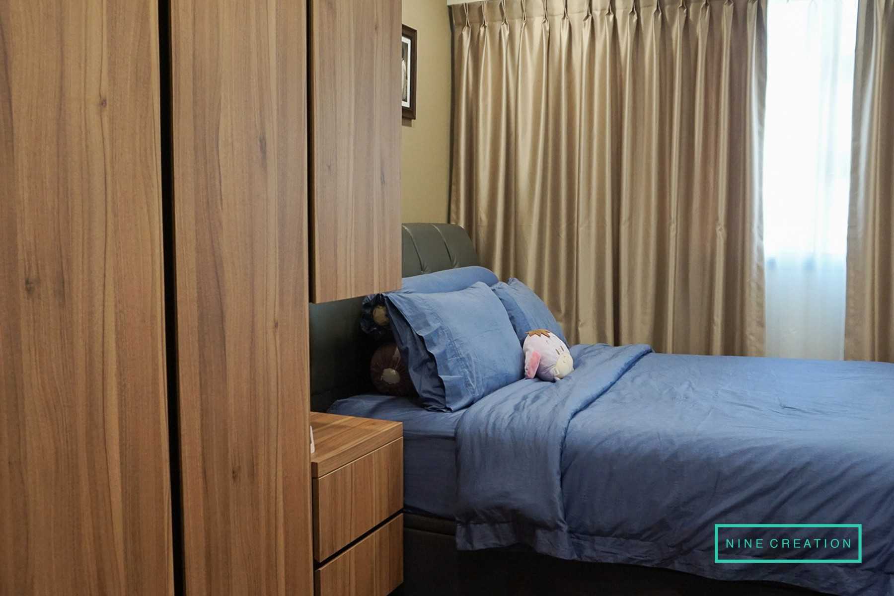 Contemporary Bedroom with Wardrobe and Downlights