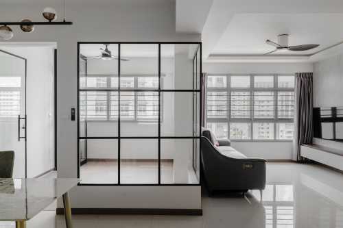 Contemporary Living Room at Punggol Drive