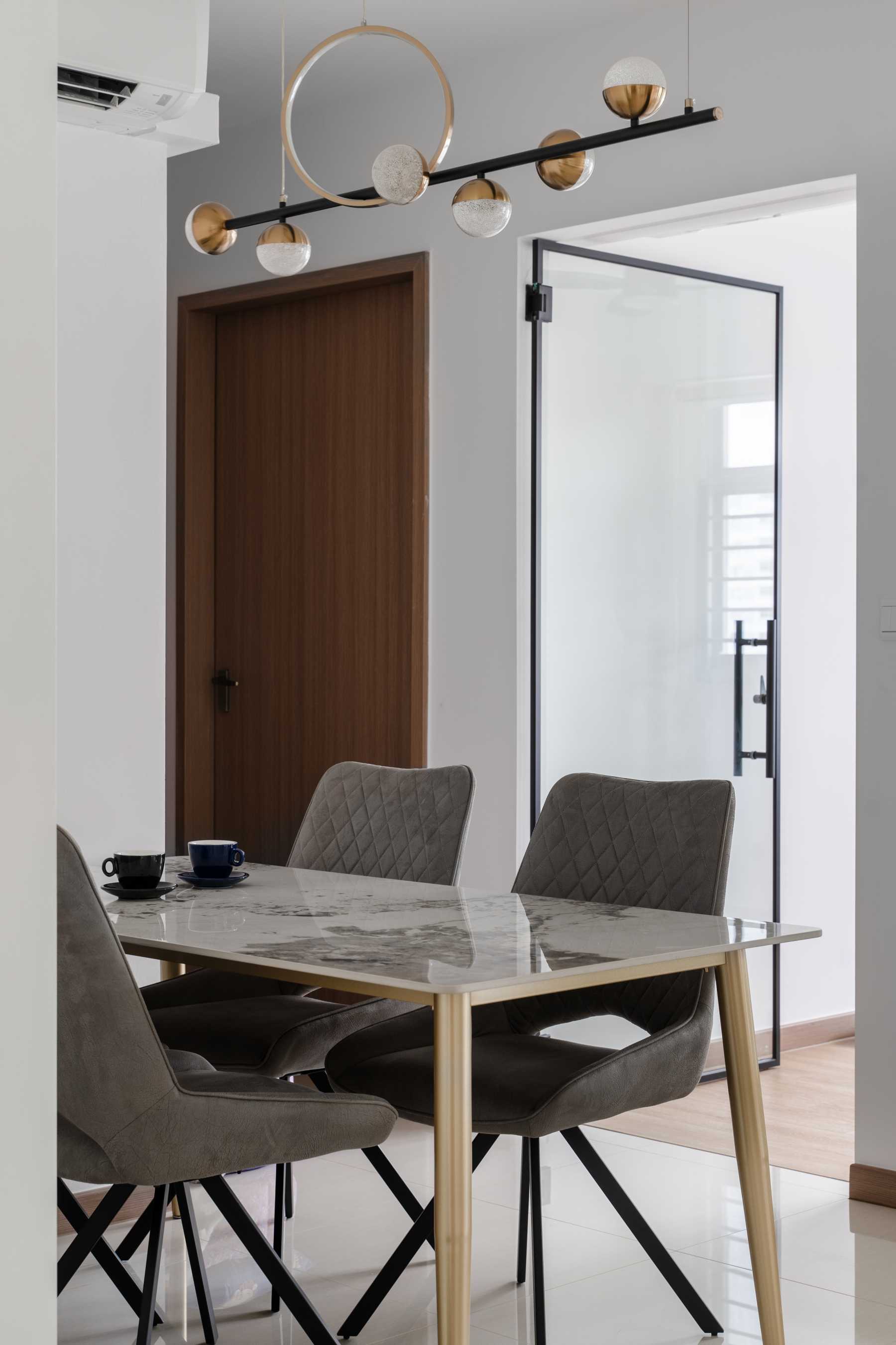 Contemporary Living Room with Ceiling Light and Lighting