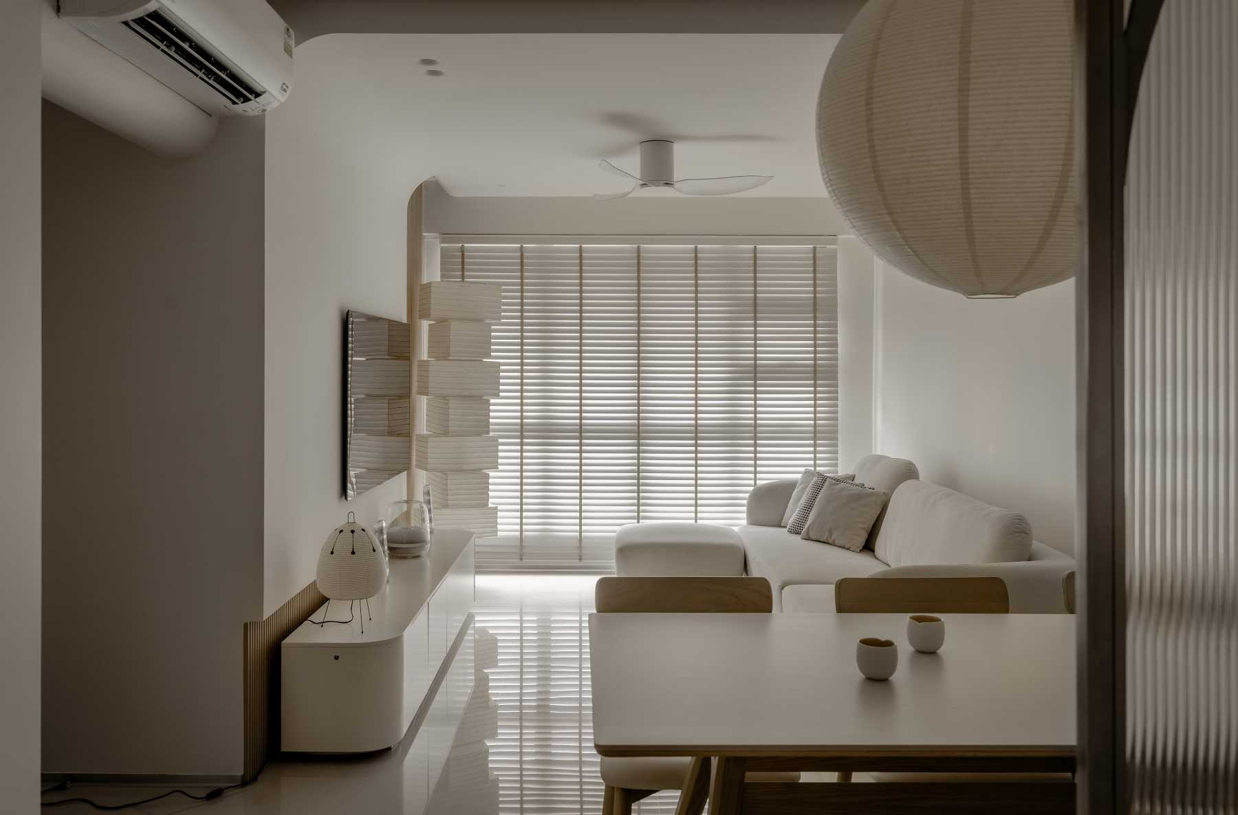 Modern Living Room with TV Console and Sofa
