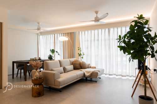 Scandinavian Living Room at Punggol | The Periwinkle
