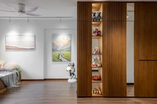 Contemporary Living Room at New 4 Room BTO @ Clementi